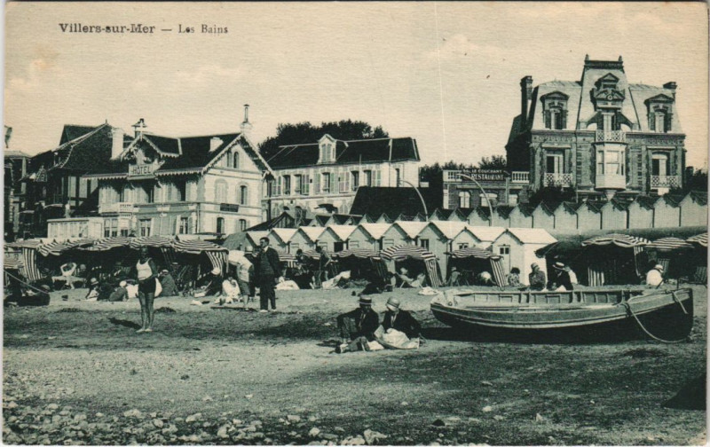 Carte postale ancienne Villers-sur-Mer Les Bains à Villers-sur-Mer
