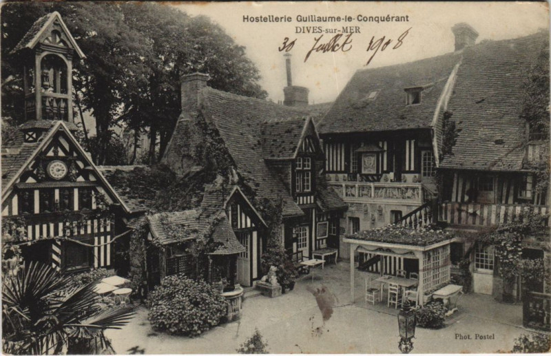 Carte postale ancienne Dives Hostellerie Guillaume-le-Conquerant