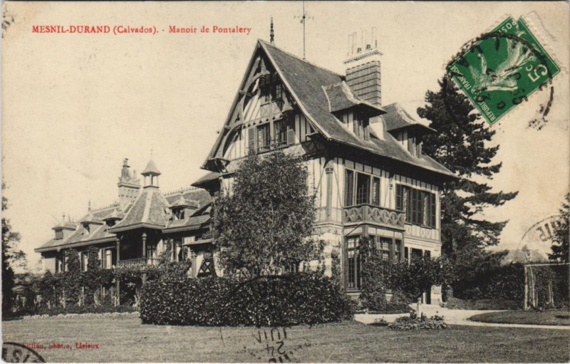 Carte postale ancienne Mesnil-Durand Manoir de Pontarley
