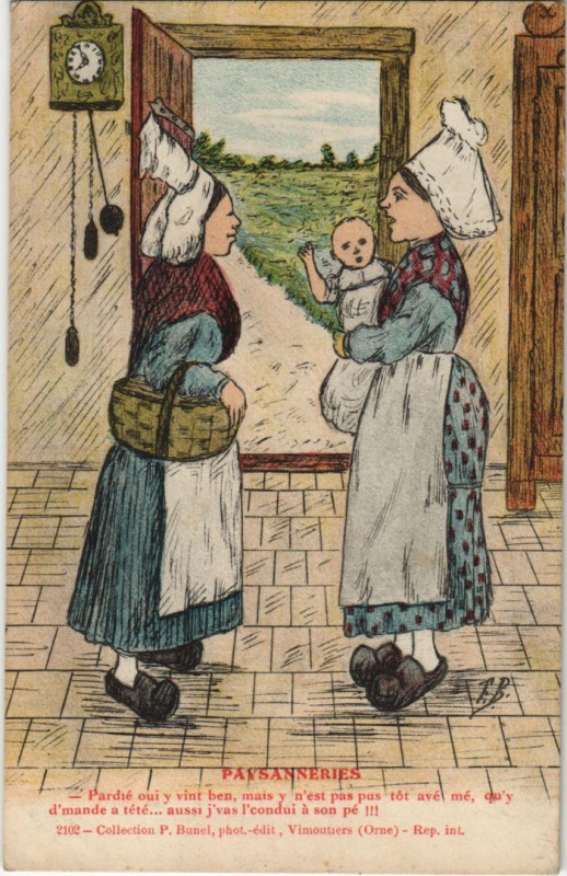 Carte postale ancienne Paysanneries - Types