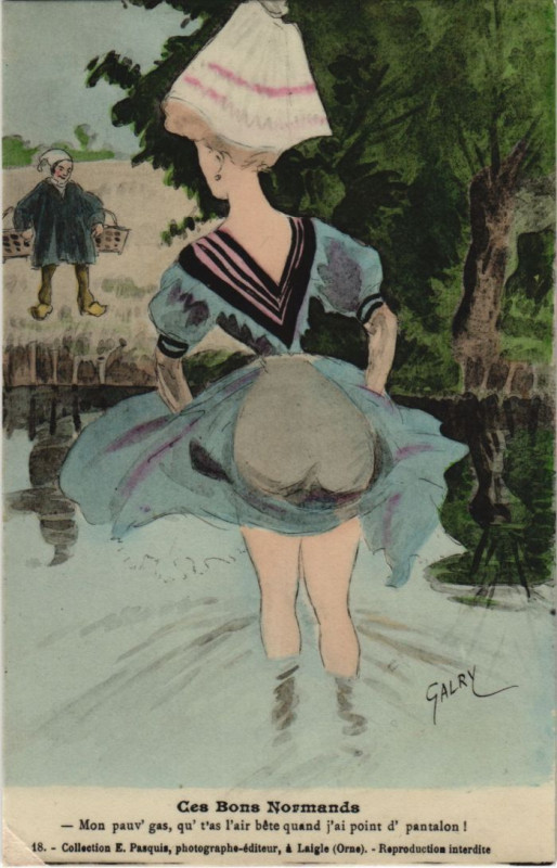 Carte postale ancienne Ces Bons Normands - Types
