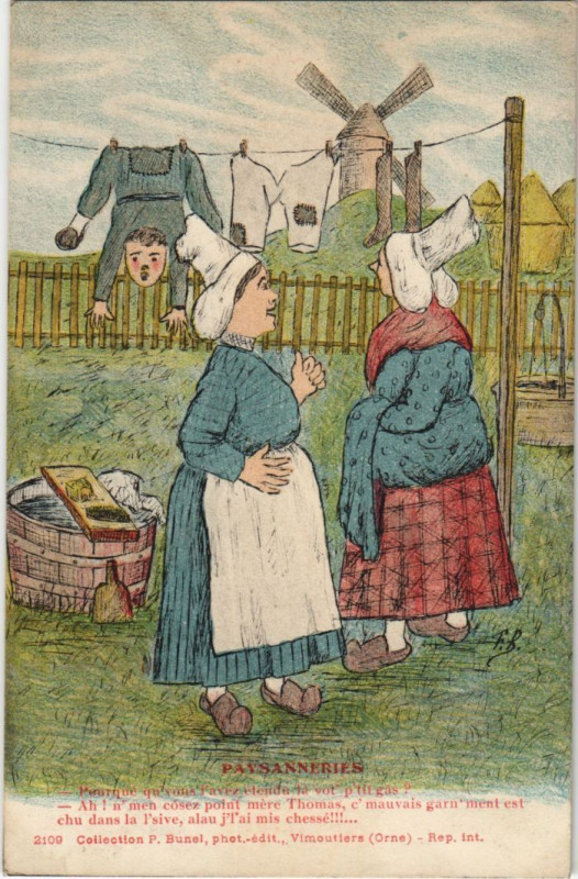 Carte postale ancienne Paysanneries - Types