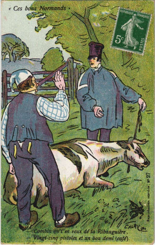 Carte postale ancienne Ces Bons Normands - Types