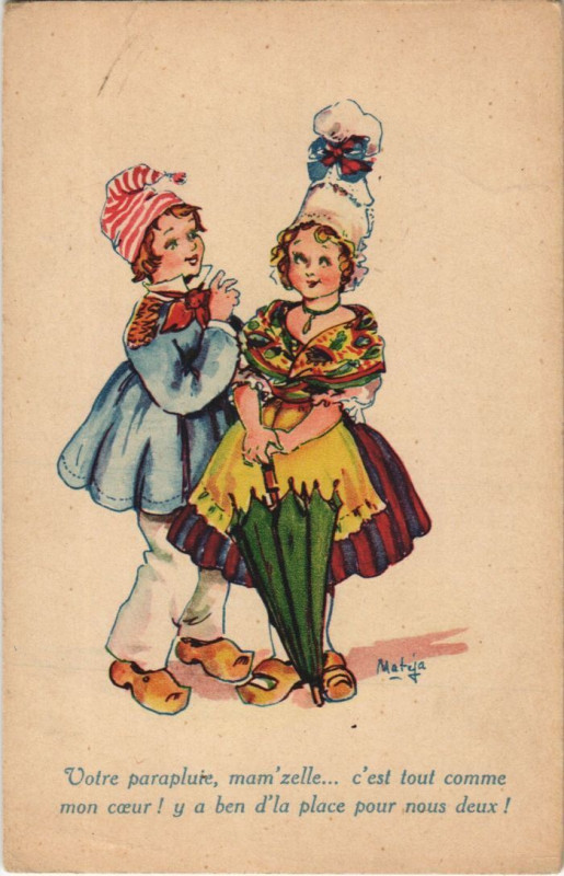 Carte postale ancienne Enfants - Types