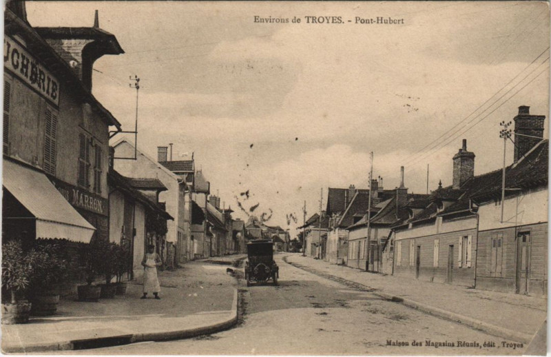 Carte postale ancienne Troyes Pont-Hubert à Troyes