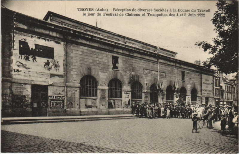 Carte postale ancienne Troyes Festival des Clairons et Trompettes 1922 Reception à Troyes