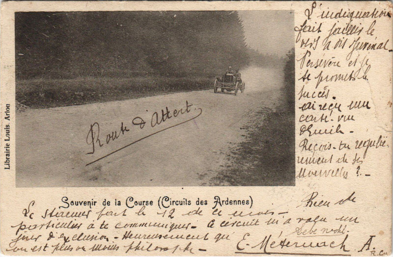 Carte postale ancienne Souvenir de la Course