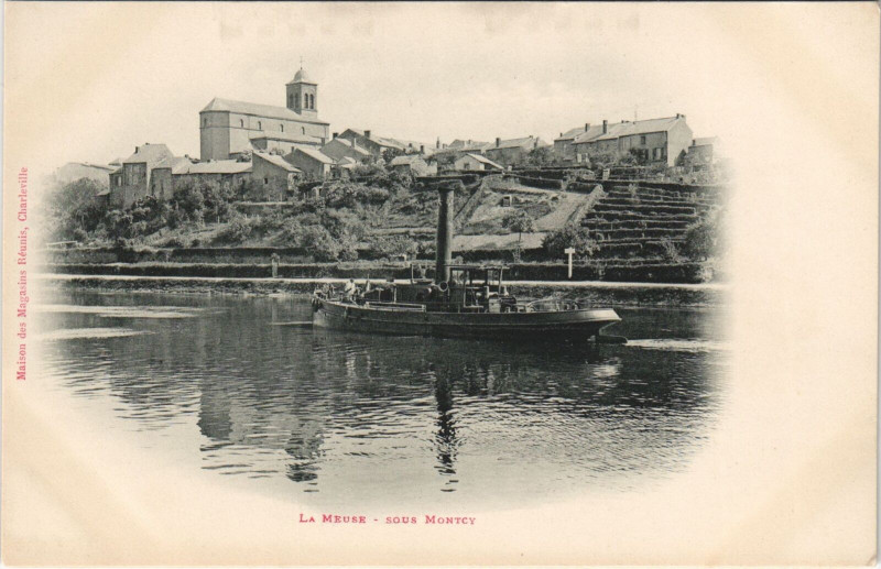 Carte postale ancienne La Meuse - Sous Montcy