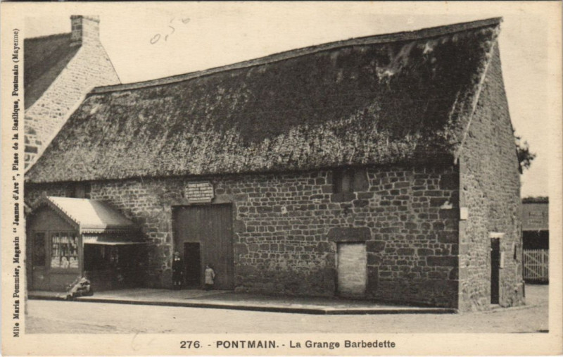 Carte postale ancienne Pontmain - La grange barbedette à Pontmain