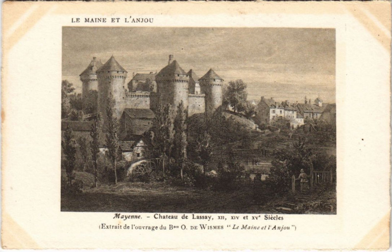 Carte postale ancienne Mayenne - Chateau de lassay à Mayenne