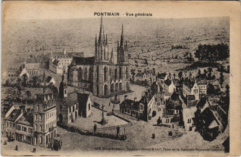 Carte postale ancienne Pontmain - Vue generale à Pontmain