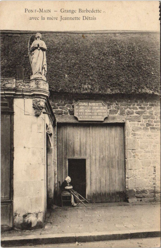 Carte postale ancienne Pontmain - Grange Barbedette à Pontmain
