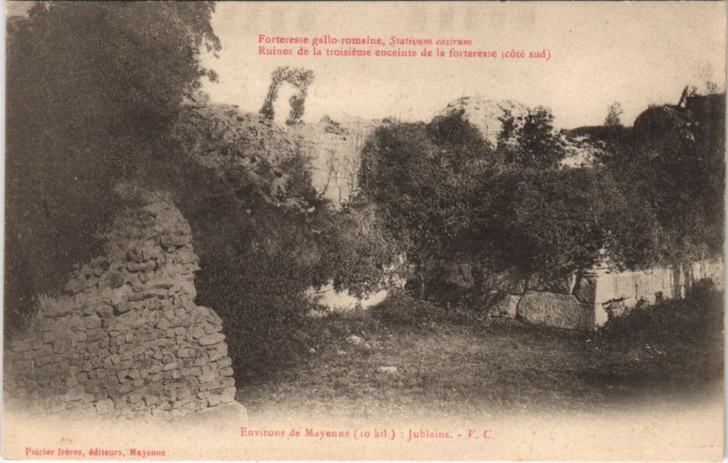 Carte postale ancienne Environs de mayenne - Jublains à Jublains