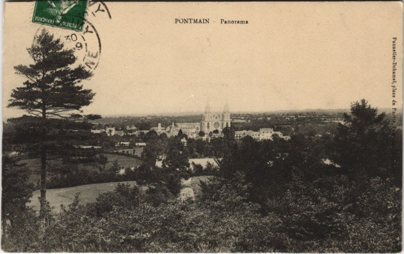 Carte postale ancienne Pontmain - Panorama à Pontmain
