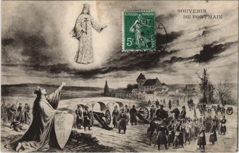 Carte postale ancienne Pontmain - Souvenir de à Pontmain