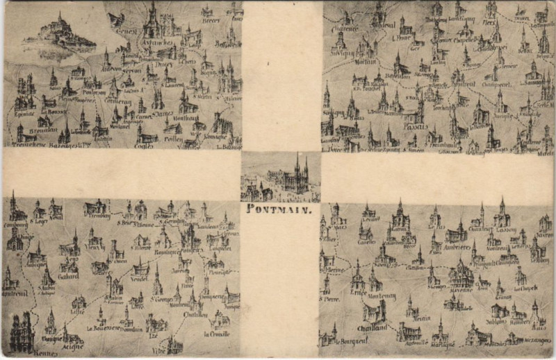 Carte postale ancienne Pontmain - à Pontmain