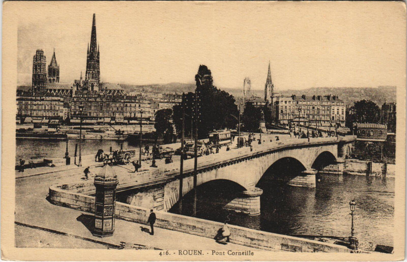 Carte postale ancienne Rouen - Pont corneille à Rouen