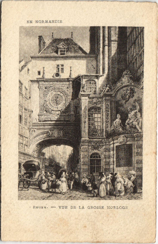 Carte postale ancienne Rouen - Vue de la grosse à Rouen