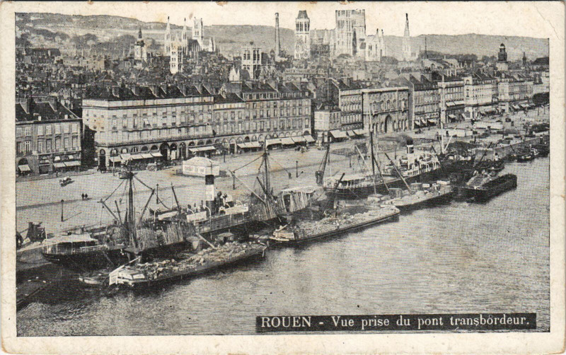 Carte postale ancienne Rouen - Vue prise du pont à Rouen
