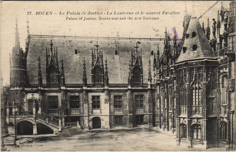 Carte postale ancienne Rouen - Le palais de justice à Rouen