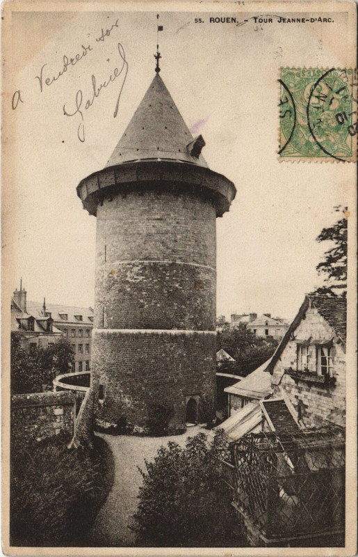 Carte postale ancienne Rouen - Tour jeanne d'arc à Rouen