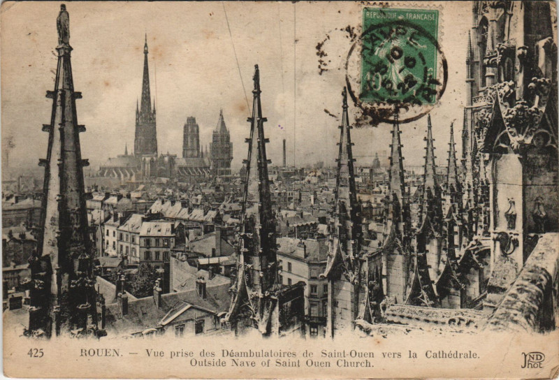 Carte postale ancienne Rouen - Vue prise des à Rouen