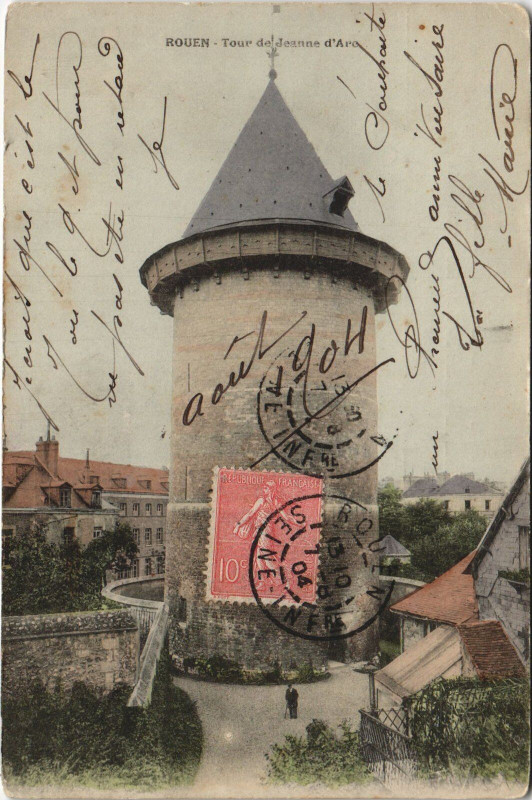 Carte postale ancienne Rouen - Tour de jeanne d'arc à Rouen