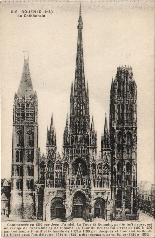 Carte postale ancienne Rouen - La cathedrale à Rouen