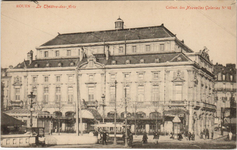 Carte postale ancienne Rouen - Le cheatre des arts à Rouen