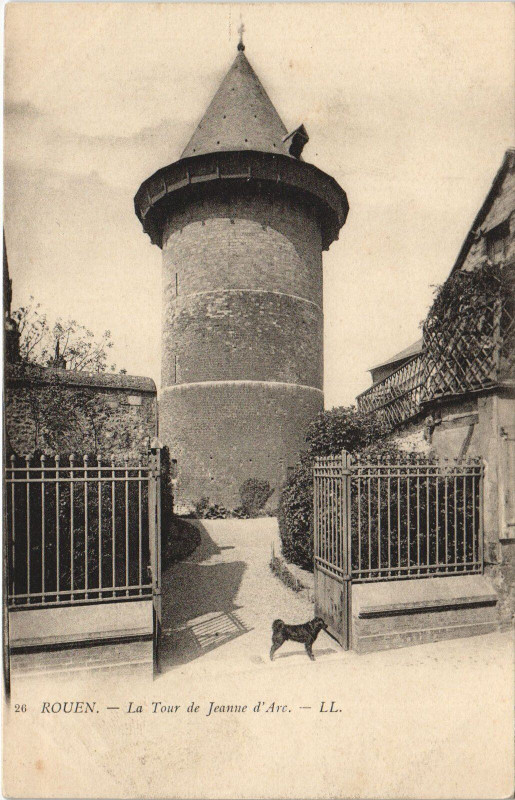 Carte postale ancienne Rouen - La tour de jeanne à Rouen