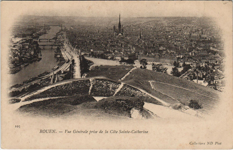Carte postale ancienne Rouen - Vue générale à Rouen