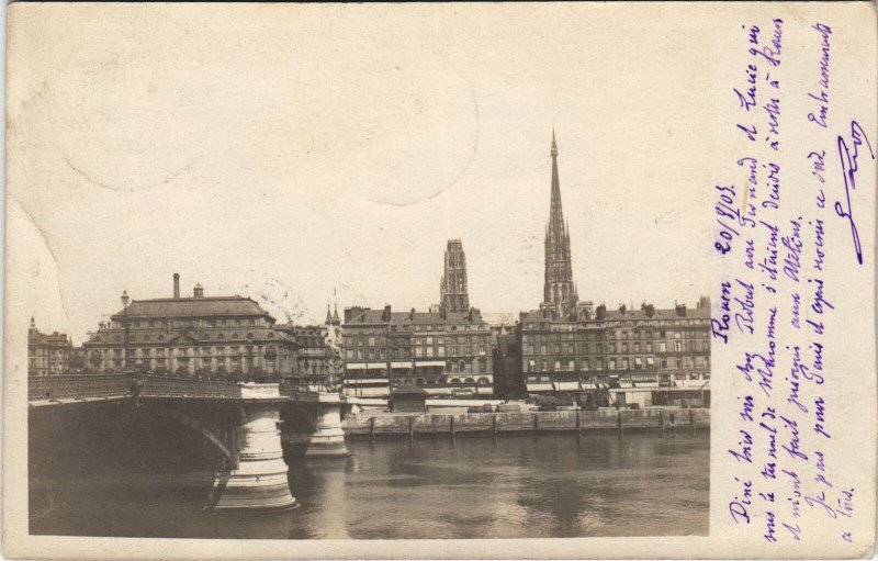 Carte postale ancienne Rouen - Vue générale à Rouen