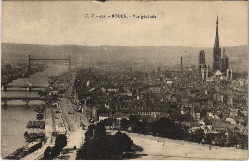 Carte postale ancienne Rouen - Vue générale à Rouen