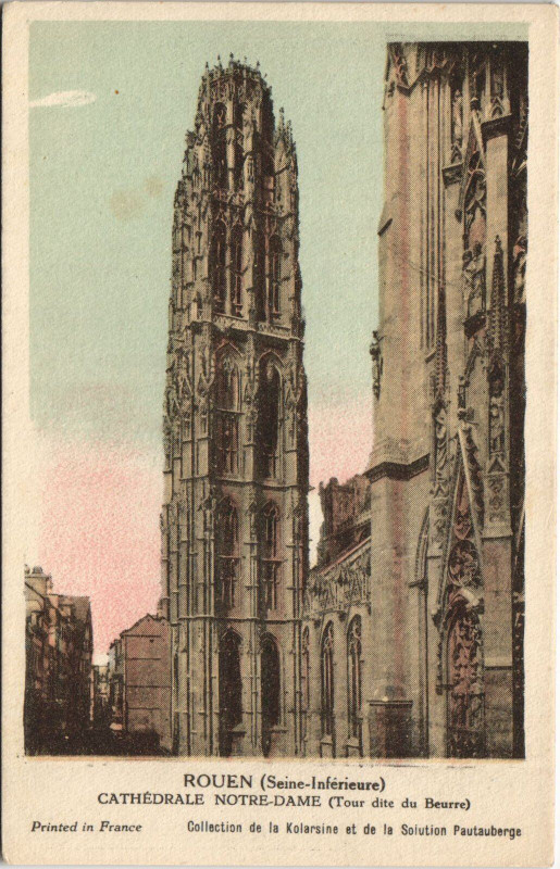Carte postale ancienne Rouen - Cathedrale notre dame à Rouen