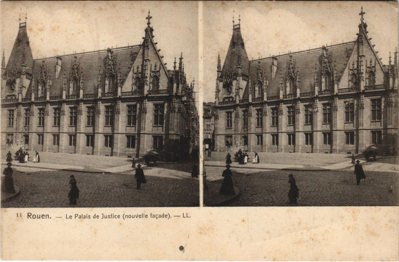 Carte postale ancienne Rouen - Le palais de justice à Rouen