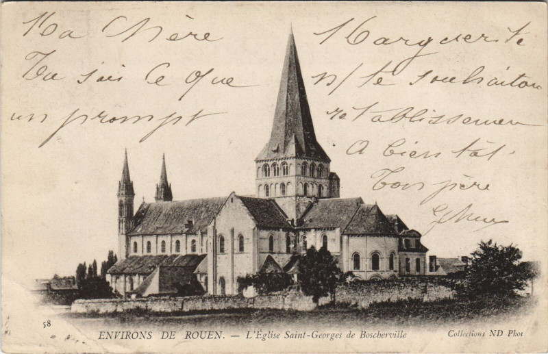 Carte postale ancienne Env. de Rouen - L'Eglise à Rouen