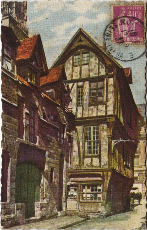 Carte postale ancienne Rouen - Vieilles maisons à Rouen