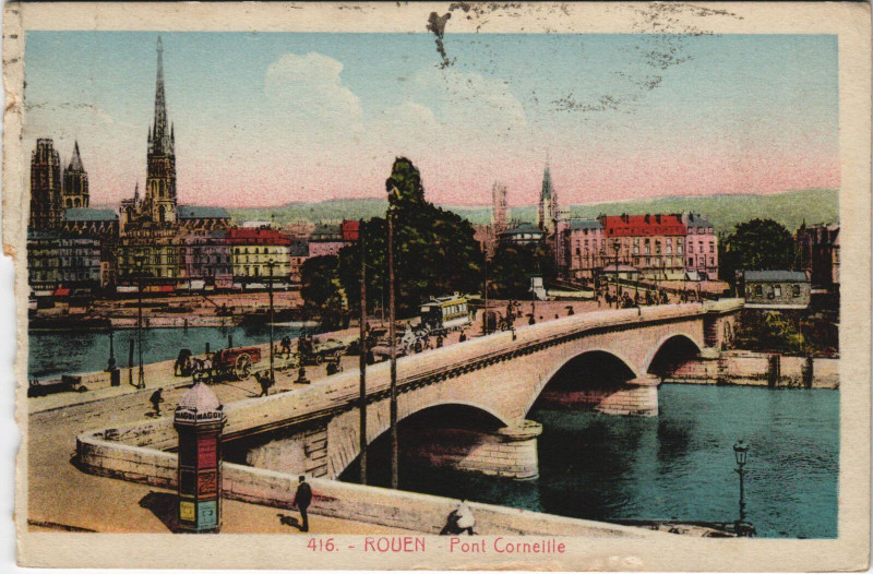 Carte postale ancienne Rouen - Pont corneille à Rouen