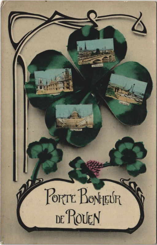 Carte postale ancienne Porte bonheur de Rouen à Eu