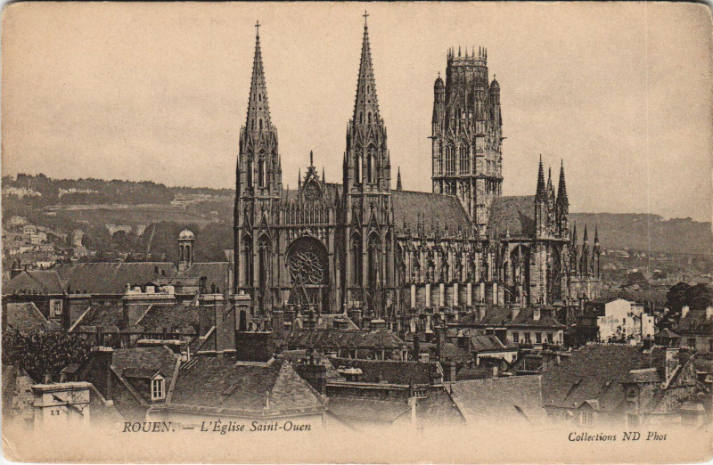 Carte postale ancienne Rouen - L'Eglise Saint-Ouen à Rouen