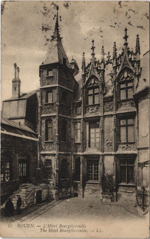 Carte postale ancienne Rouen - L'hotel bourgtheroulde à Rouen