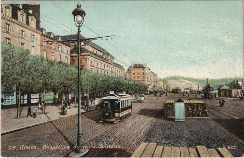Carte postale ancienne Rouen - Prespective du cors à Rouen