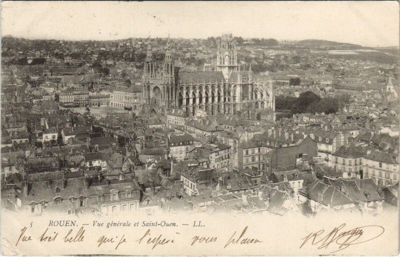 Carte postale ancienne Rouen - Vue générale à Rouen