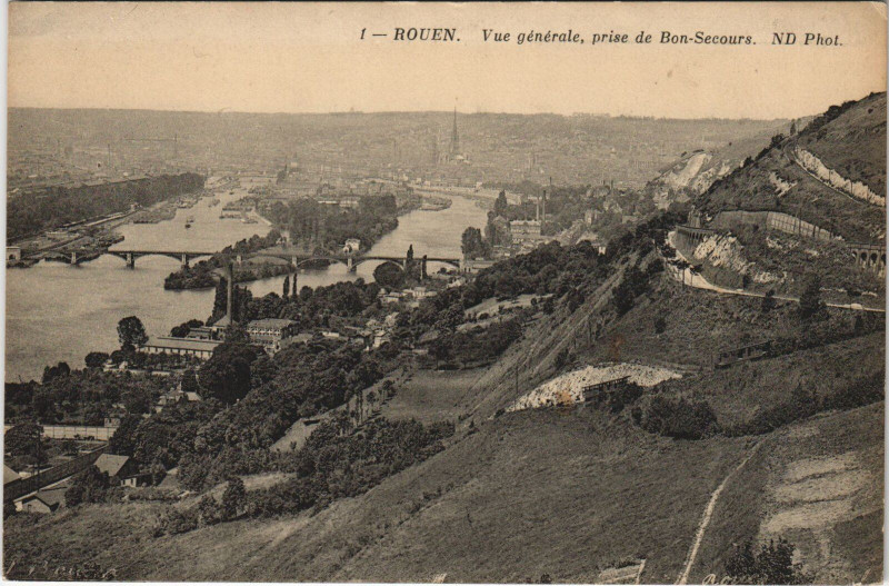 Carte postale ancienne Rouen - Vue générale à Rouen