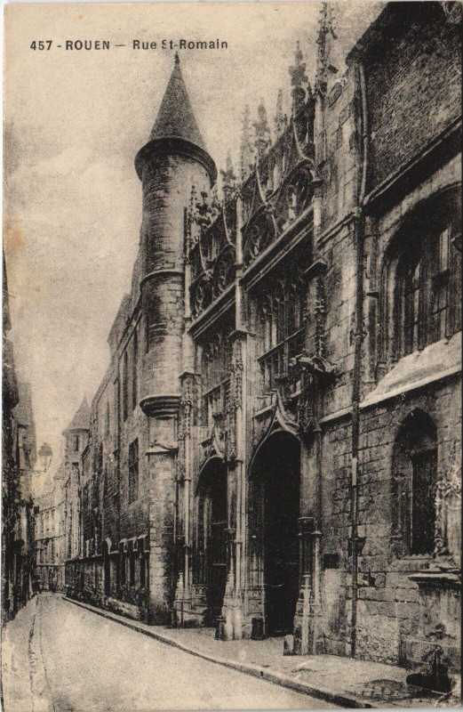 Carte postale ancienne Rouen - Rue Saint-Romain à Rouen
