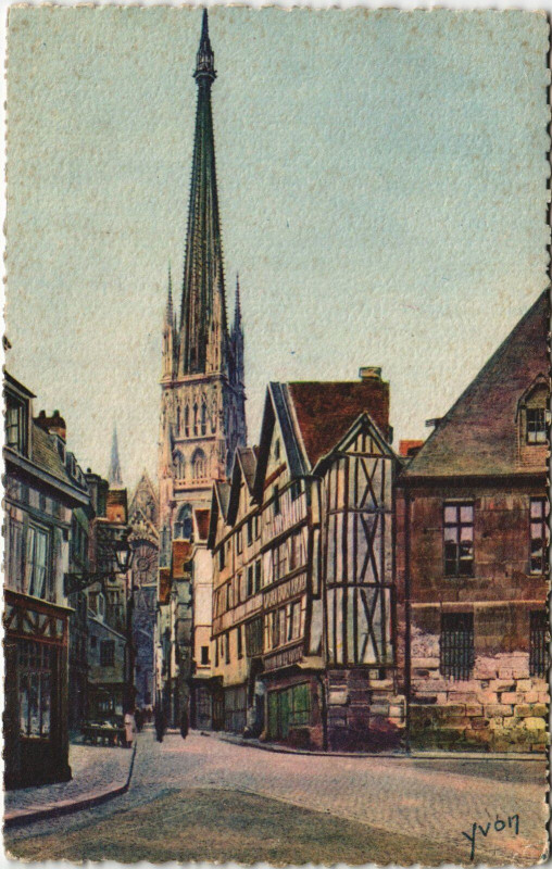 Carte postale ancienne Rouen - Vieilles maisons à Rouen