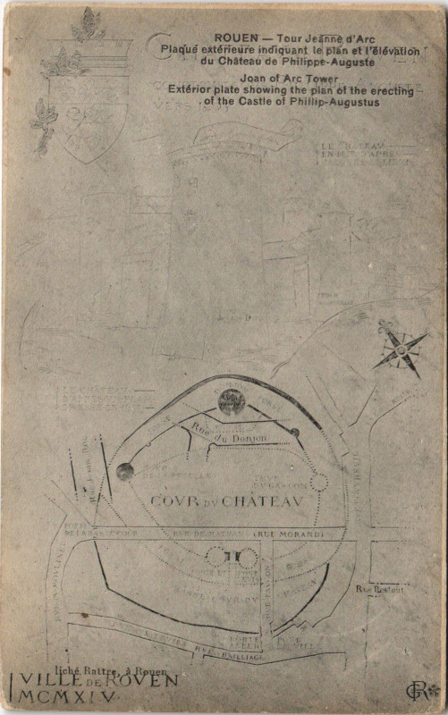 Carte postale ancienne Rouen - Tour jeanne à Rouen
