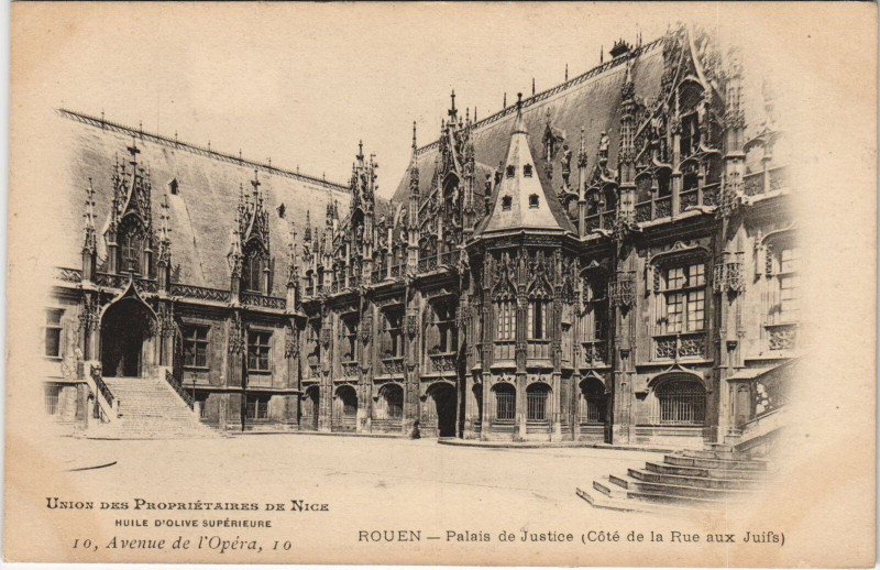 Carte postale ancienne Rouen - Palais de justice à Rouen