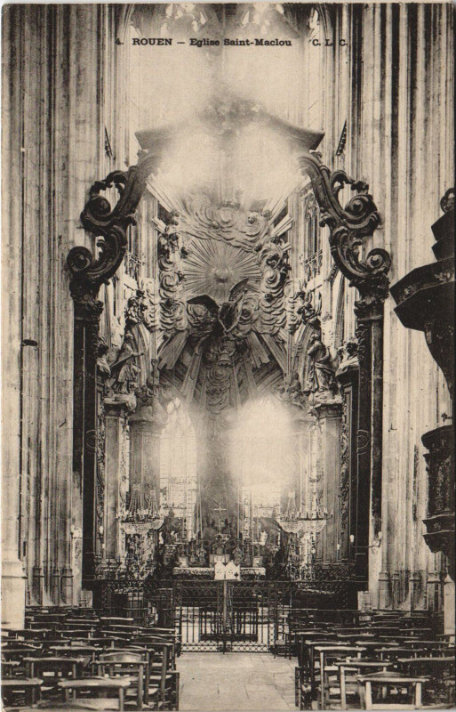Carte postale ancienne Rouen - Eglise Saint-maclou à Rouen