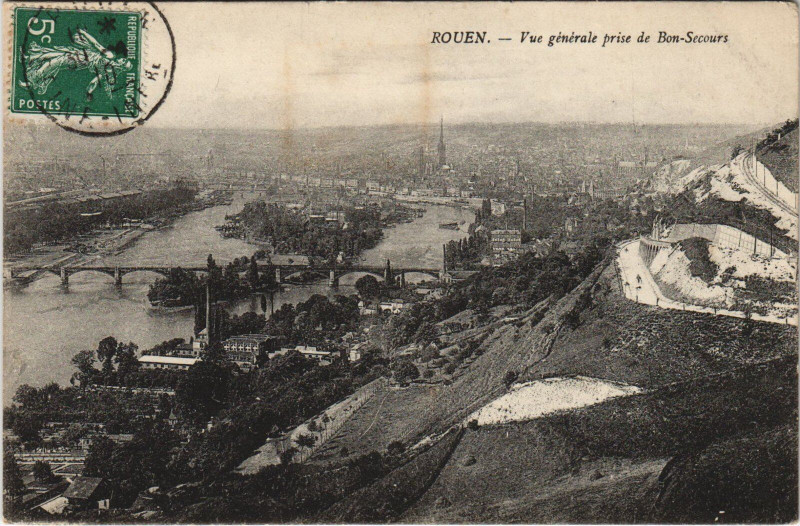 Carte postale ancienne Rouen - Vue générale à Rouen